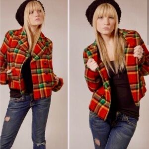 English plaid free people Women's Jacket